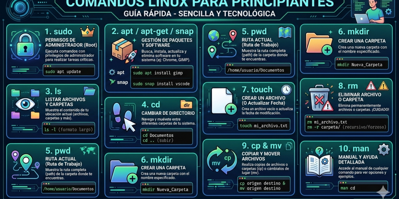 Guía para Principiantes: 10 Comandos Básicos de Linux que Debes Conocer en Ubuntu